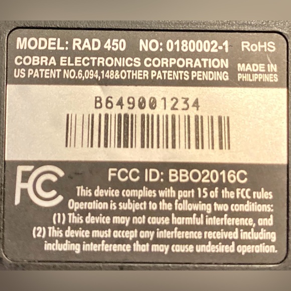 COBRA RAD 450 RADAR/LASER DETECTOR - Picture 2 of 3
